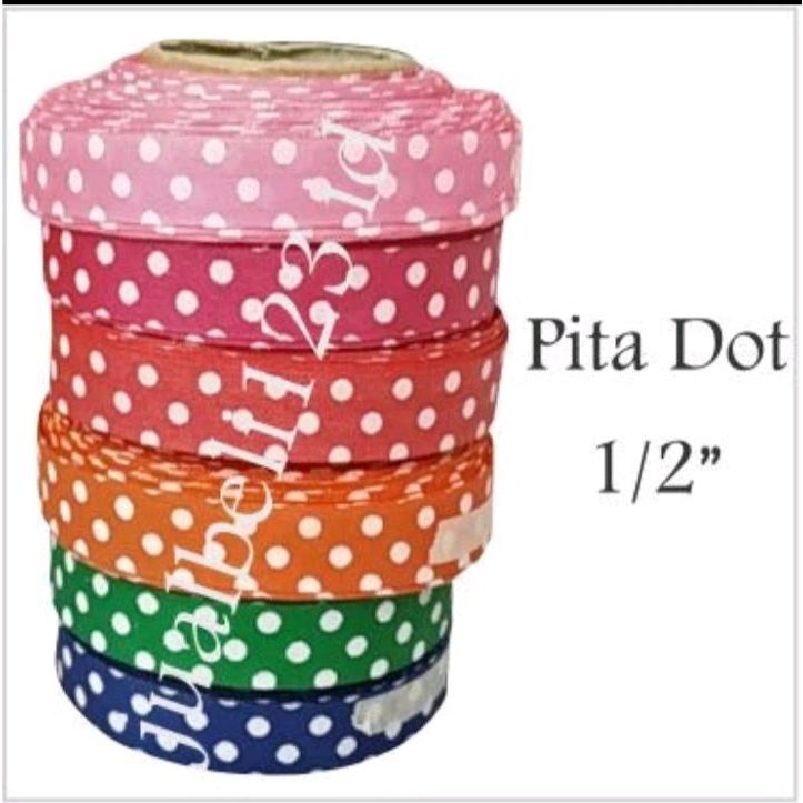 

Pita Motif Dot 1/2 inch atau 1.25cm