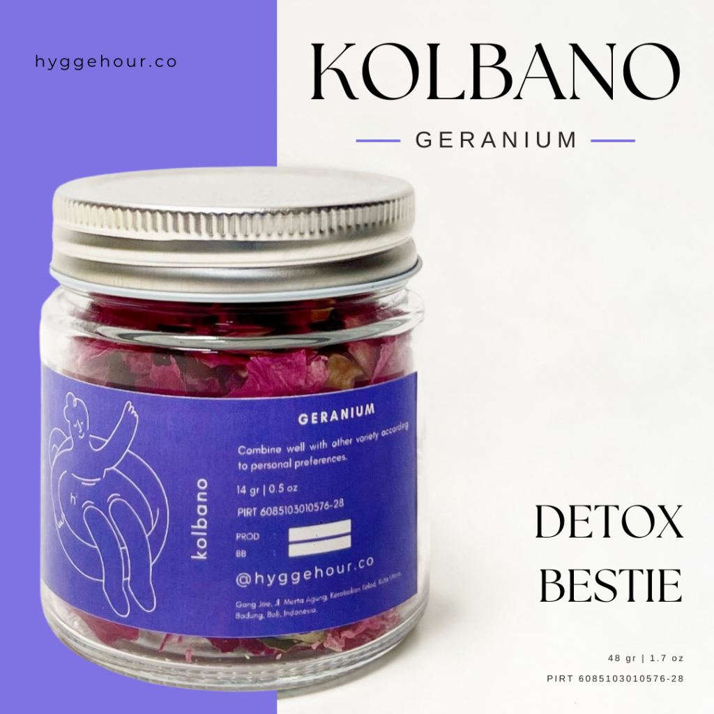 

Hygge Hour / Kolbano - Geranium / Dried Flower Tea / Teh Bunga Kering