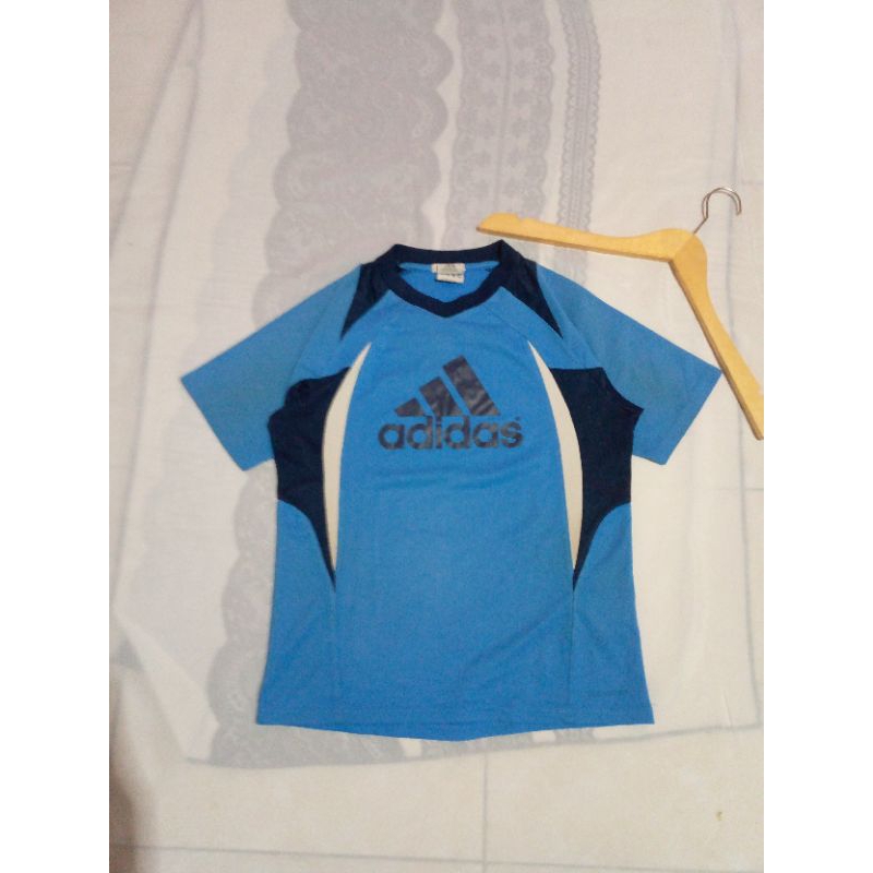 kaos Adidas blue CLIMACOOL size kecil
