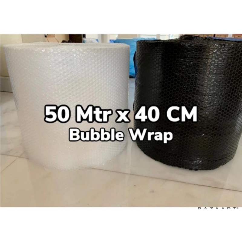 

Bubble wrap merk GMP warna Hitam / putih bungkus biru 40cm x 50m