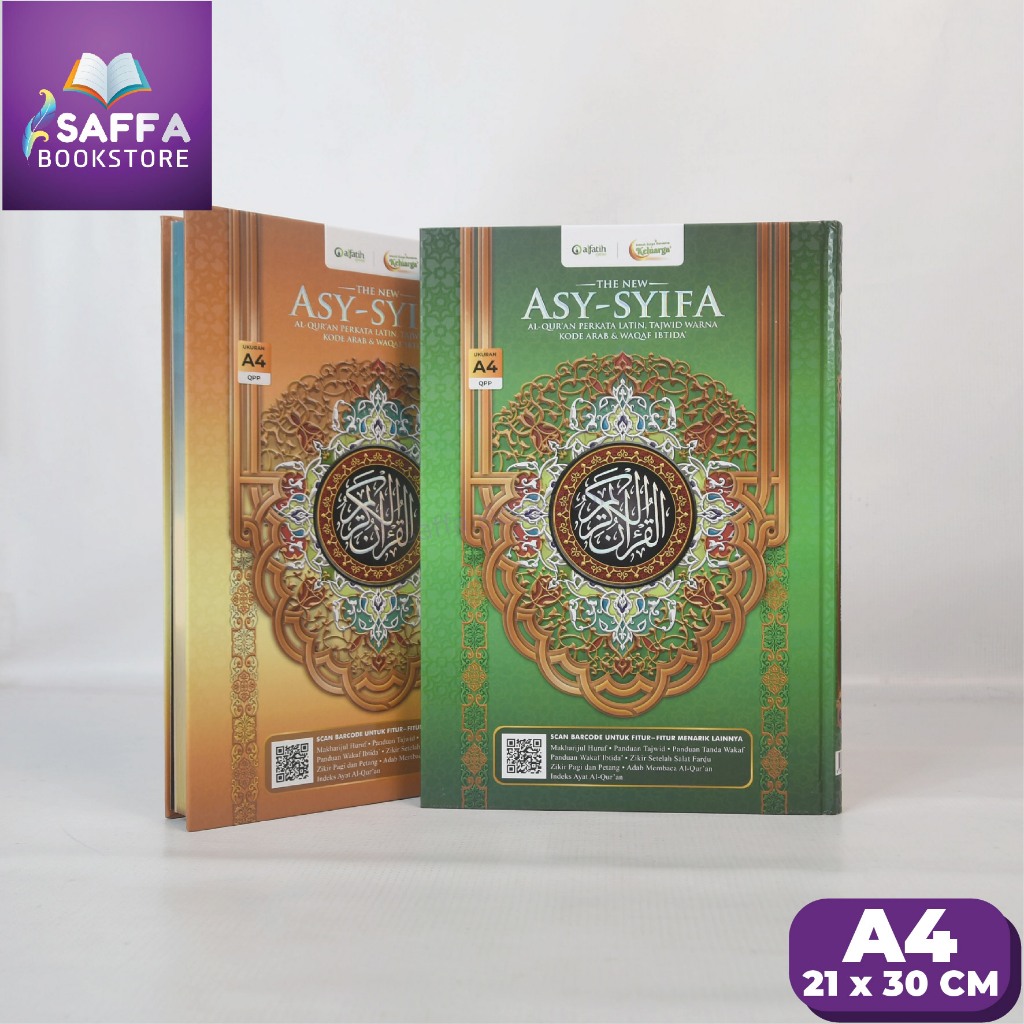 [HIJAU] Al quran Perkata Latin, Quran As Syifa A5 Tajwid Warna & Kode Angka, Quran Terjemah, Al Qura