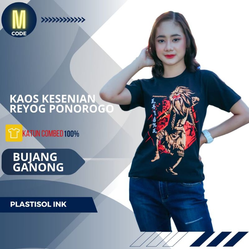 Kaos Bujang Ganong / Kaos Ganong / Kaos Reog Bujang Ganong