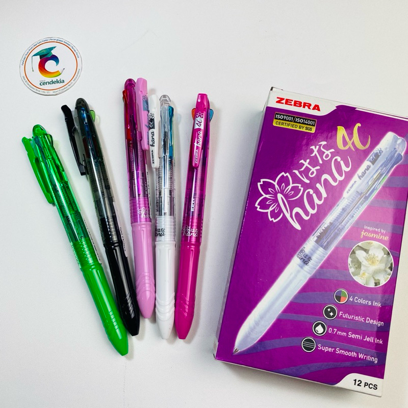 

Pulpen ZEBRA 4 warna 4C HANA 0.7mm - 1 pcs