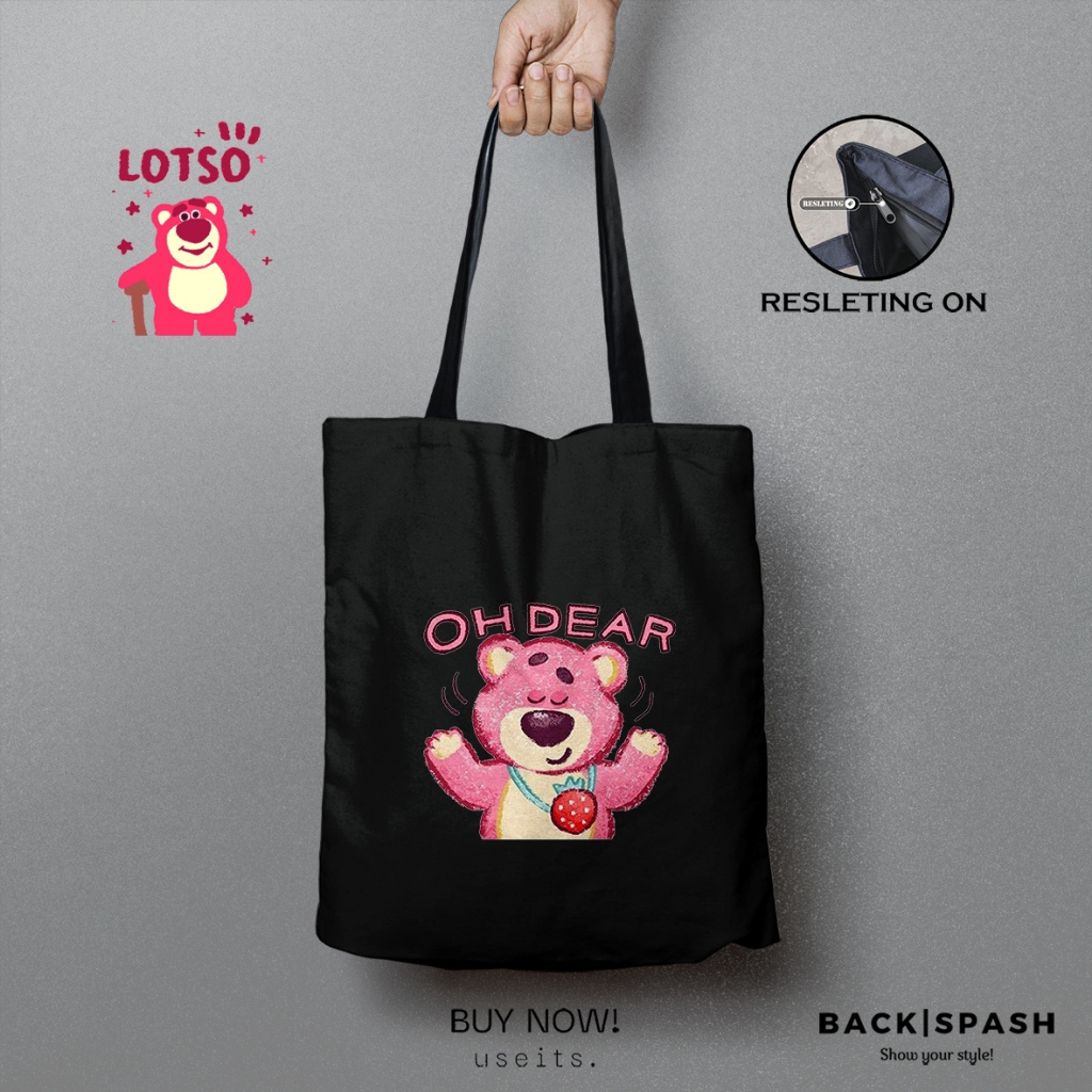 Totebag Lotso II THD - Lotso - Tas selempang Lotso - Lotso Miniso - Barang Lotso