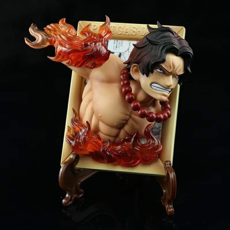 Action figure One Piece ace foto frame anime pvc mainan