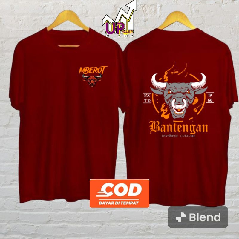 kaos BANTENGAN MBEROT// KAOS BANTENGAN MALANG// Kaos dewasa big size jumbo// cotton combed