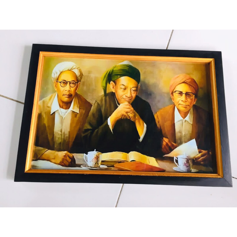 Hiasan Dinding Cetak Poster Ulama Besar Pendiri NU plus bingkai