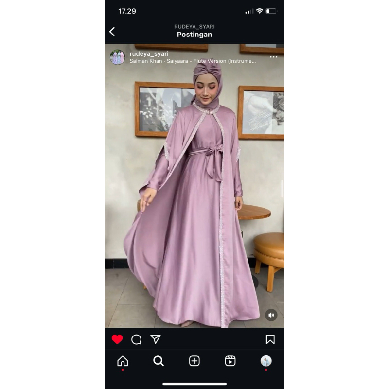 set abaya sultan Preloved by Rudeya syar’i