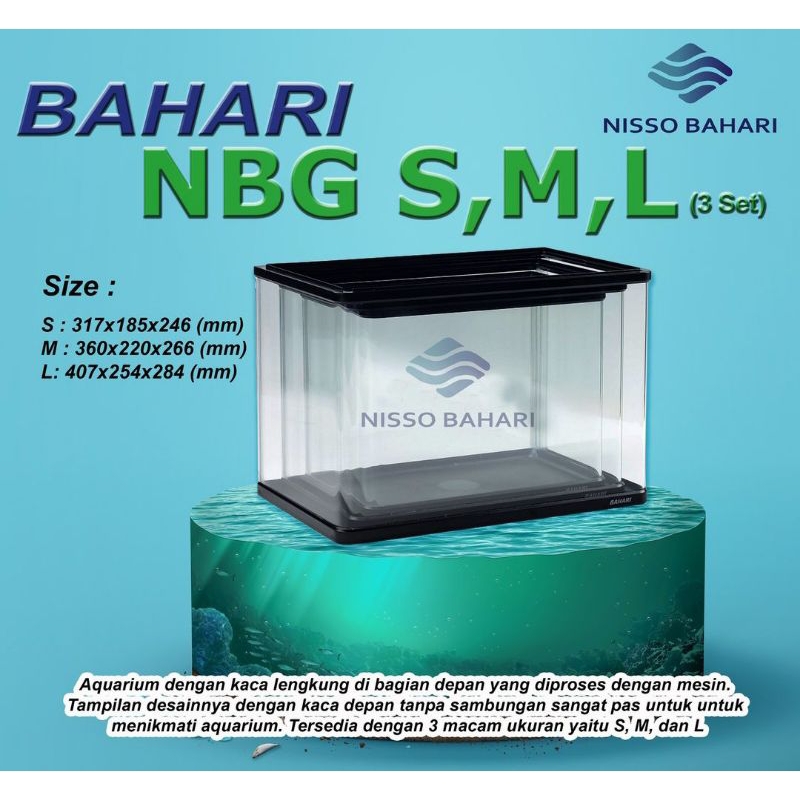 Aquarium Bahari NBG S bending lengkung