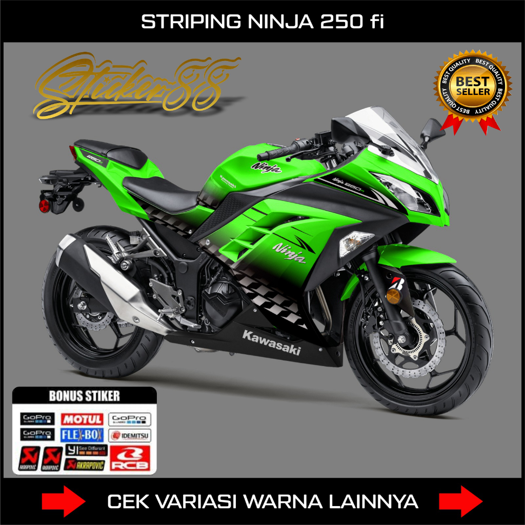 STIKER STRIPING NINJA 250 Fi GRAFIS NEW / STRIPING NINJA 250 Fi GRAFIS NEW
