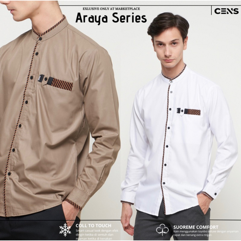 Baju Koko  Polos Baju Koko Araya El Rumi Al Qorni Gus Azmi Pakaian Pria Koko Terbaru