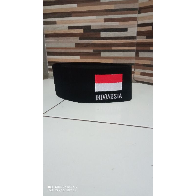 Peci Bendera Merah putih bisa pakai nama sendiri dan bisa polosan