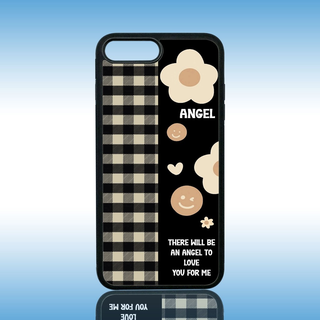 Case IPhone 7 Plus - Casing Hp IPhone 7 Plus ( BUNGA ) Silikon Hp IPhone 7 Plus - Softcase Glass Kac