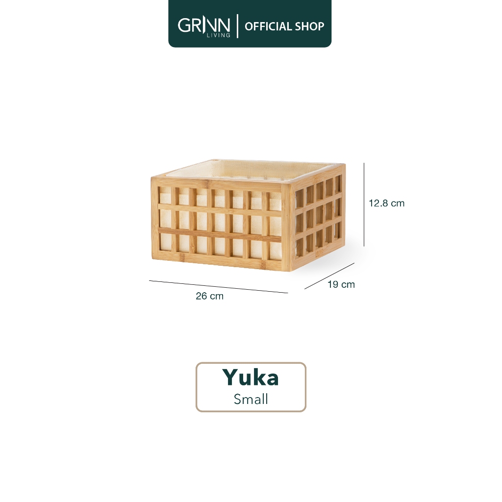 Grinn Living Yuka Bamboo Storage Small / Basket Organizer / Keranjang Penyimpanan Serbaguna