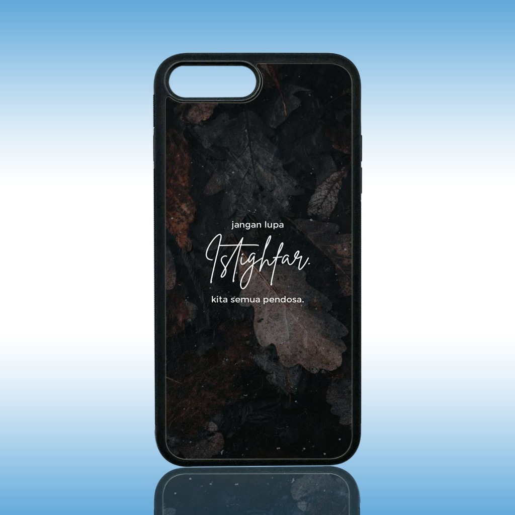 Case IPhone 7 Plus - Casing Hp IPhone 7 Plus ( QUOTES ) Silikon Hp IPhone 7 Plus - Softcase Glass Ka