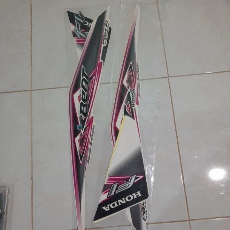 Striping Beat fi 2013 Putih Pink