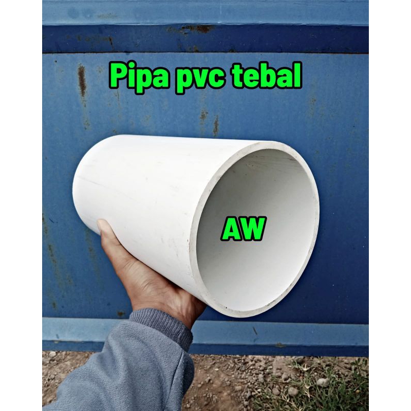 Pipa paralon pvc 6 inchi 1 meter/100 cm AW tebal