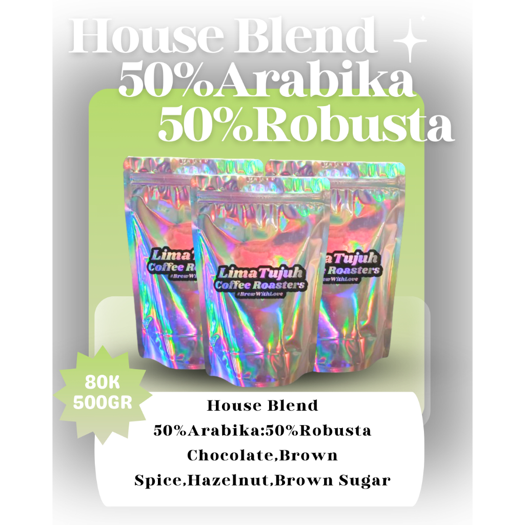 

BIJI KOPI HOUSE BLEND 50:50 ES KOPI SUSU SERIES 500gr