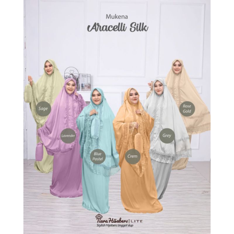 Mukena Aracelli Silk Premium By Tiara Hijabers Lite Original PREMIUM