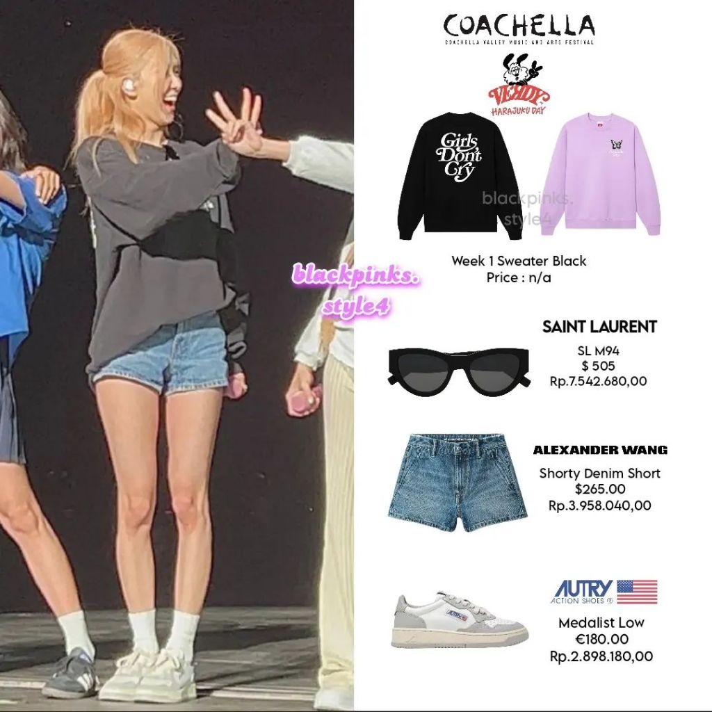 Sepatu Ori Autry low Rose dan Lisa Blackpink