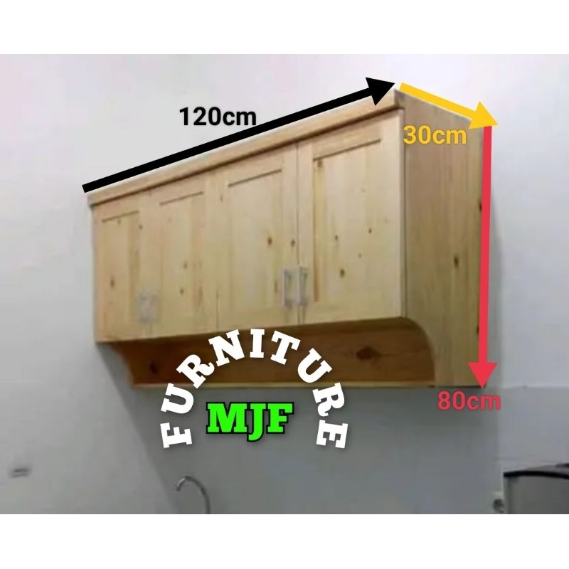 Kitshen set kayu asli/Rak Gantung/Rak dapur/Lamari dapur gantung/Rak Bumbu/Rak serbaguna/Rak Gantung