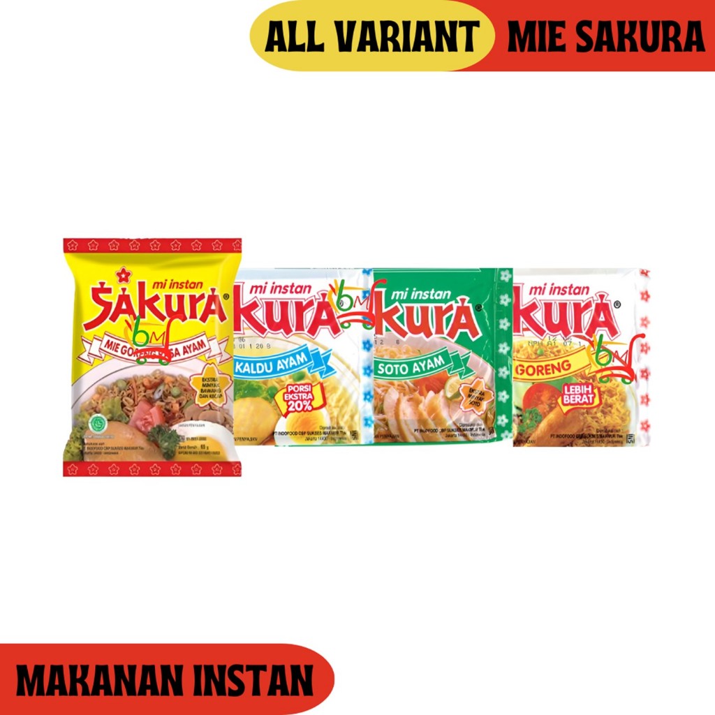 

Mie Sakura Mie Goreng & Kuah All Variant
