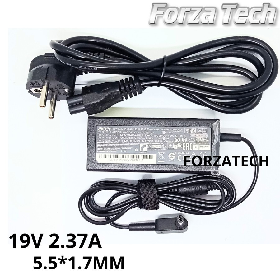 Charger Adaptor Laptop Acer Aspire 3 A314-21-4391 19V 2.37A (5.5*1.7mm) Original BERGARANSI NEW