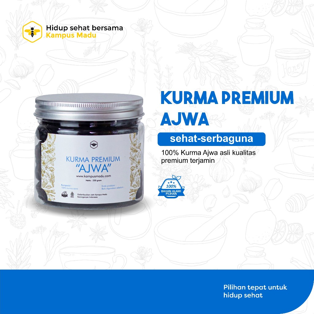 

Kurma Ajwa Kurma Nabi Super Premium asli Madinah (promil)