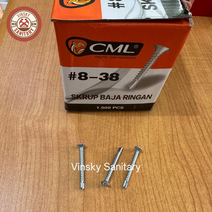 Sekrup Baja Ringan Grc Putih CAMEL 8 x 38