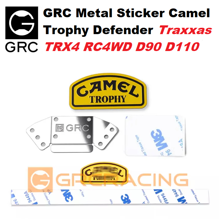 GRC Metal Sticker Camel Trophy 1/10 Rc Traxxas TRX4 TRX-4 Defender RC4WD D90 D110