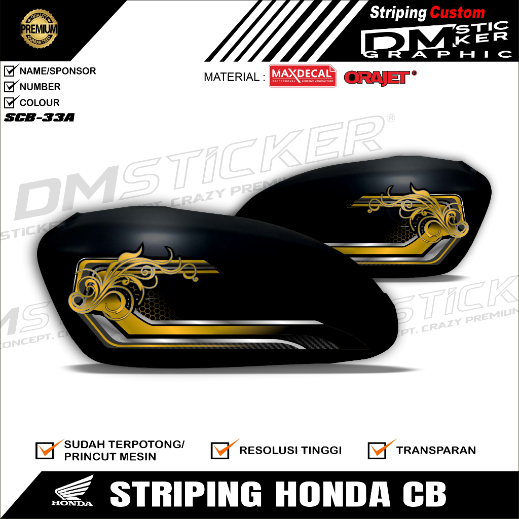 STRIPING CB GLATIK STICKER CB GLATIK MURAH KODE - SCB 33