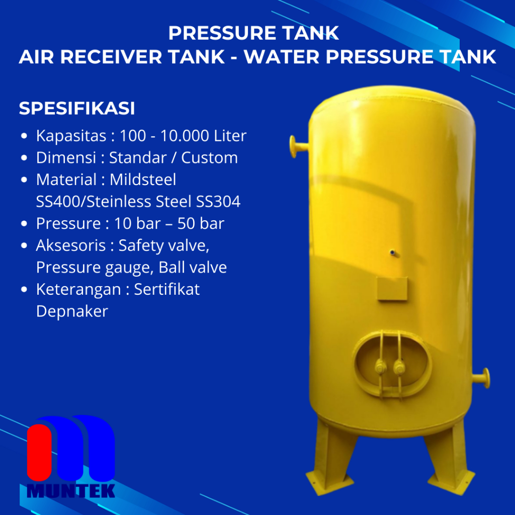 Pressure Tank 10000 Liter Water Pressure tank / Air Receiver Tank