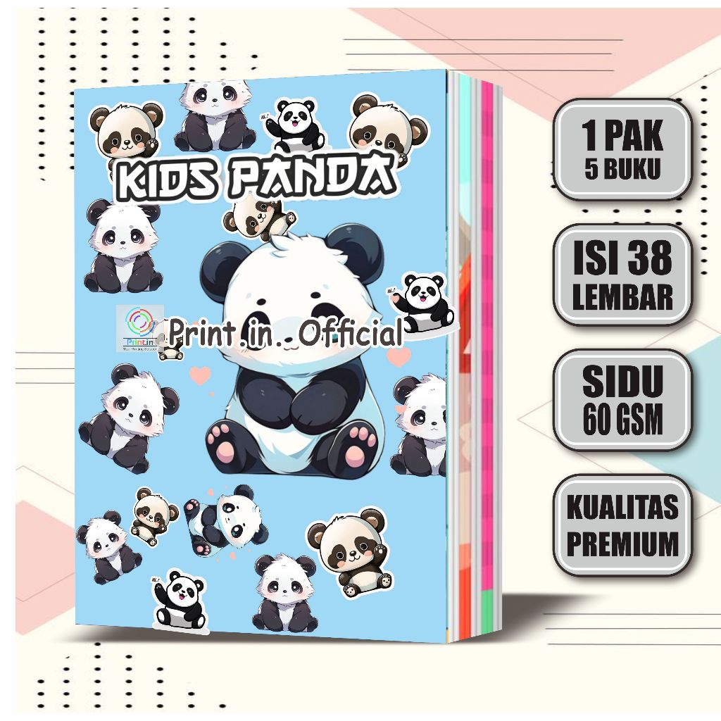 

Buku Tulis Custom Kids Panda Cute Panda 38 Lembar / Buku Tulis Sekolah