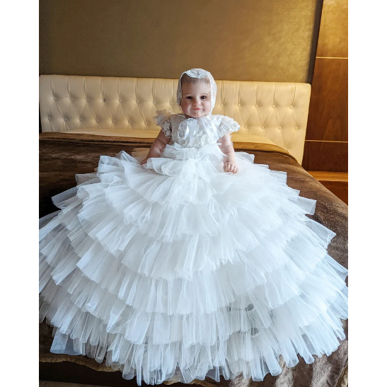 Zara girls christening gown - Christening Dress | Baptism dress for baby girl | Girls Christening Go