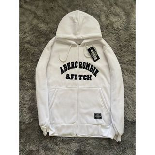 Jaket STM Hoodie Zipper ABERCROMBIE Putih Full Tag Dan Lebel Logo Texs FULL Bordir Premium Unisex