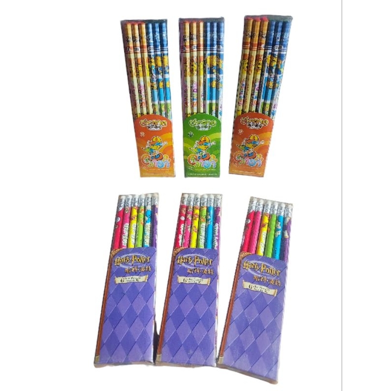 

pensil kayu fancy 2B & HB, (1pack isi 6-12pcs)