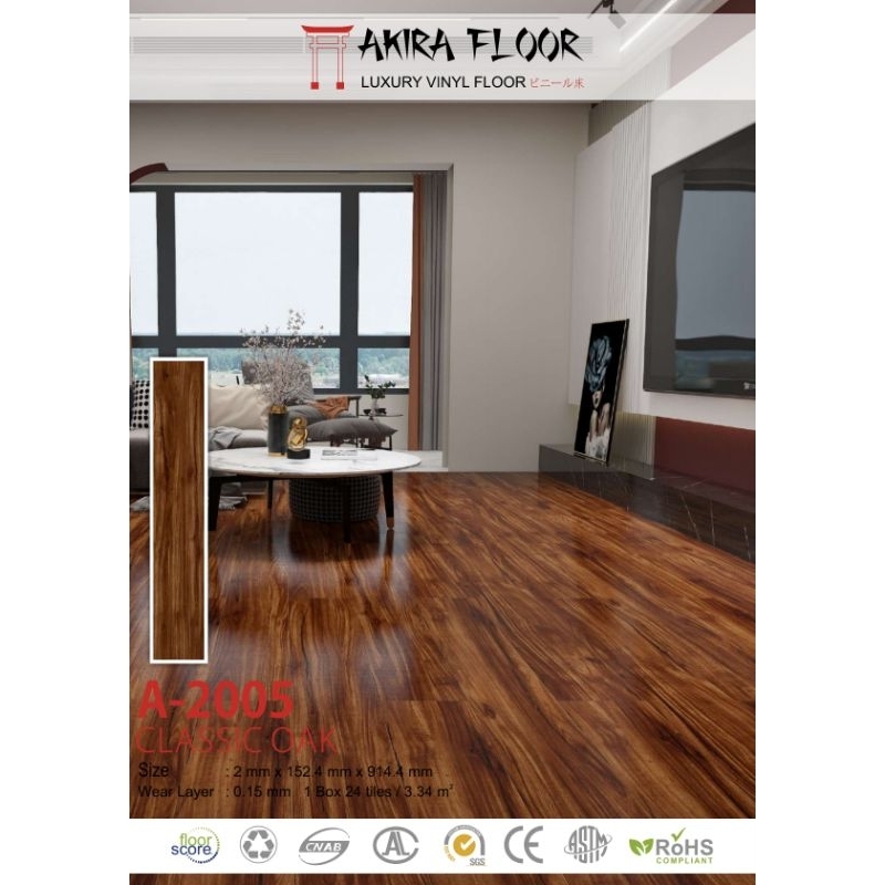 Vinyl Lantai Akira / Lantai Vinyl Plank 2mm Akira Harga Per Box Motif Kayu/ Vinyl Akira Floor