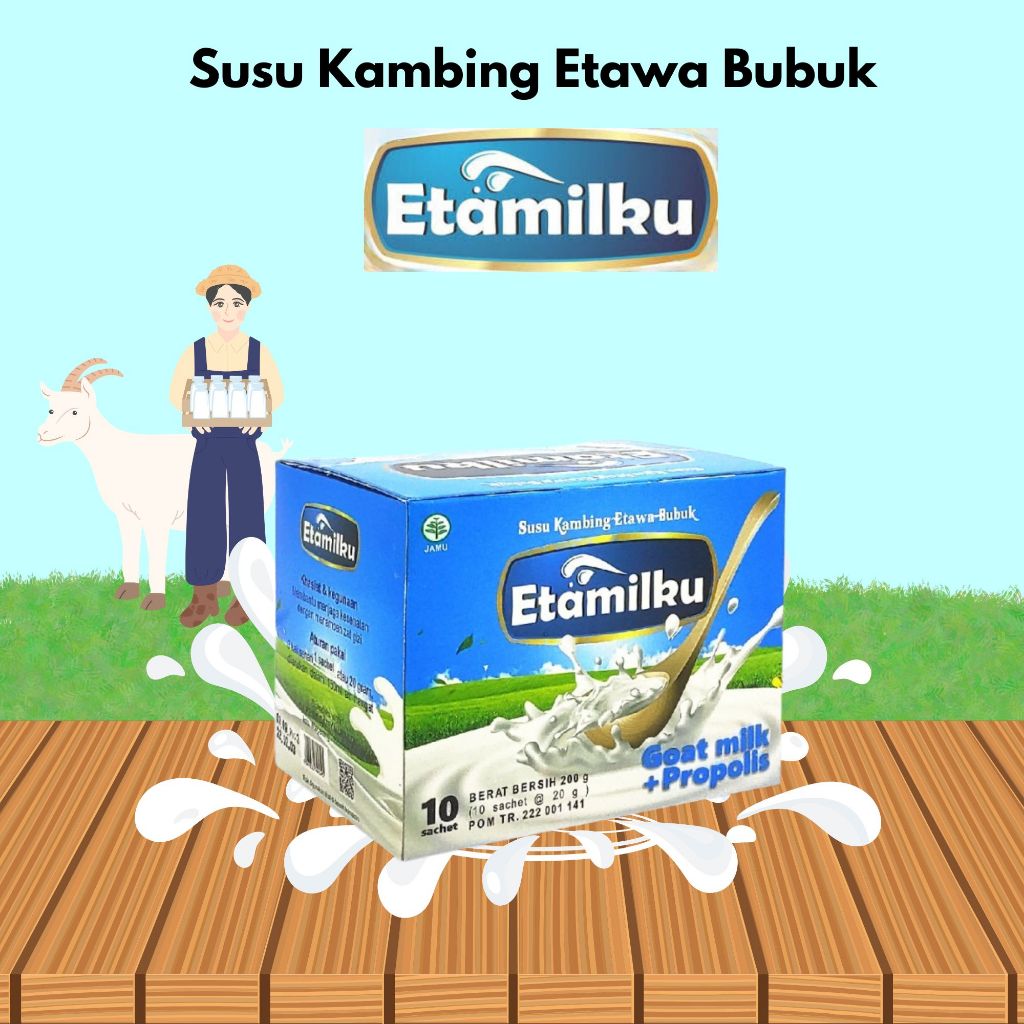 

Susu Kambing Etawa Bubuk ETAMILKU Goat Milk Plus Propolis Membantu Meredakan Nyeri Sendi