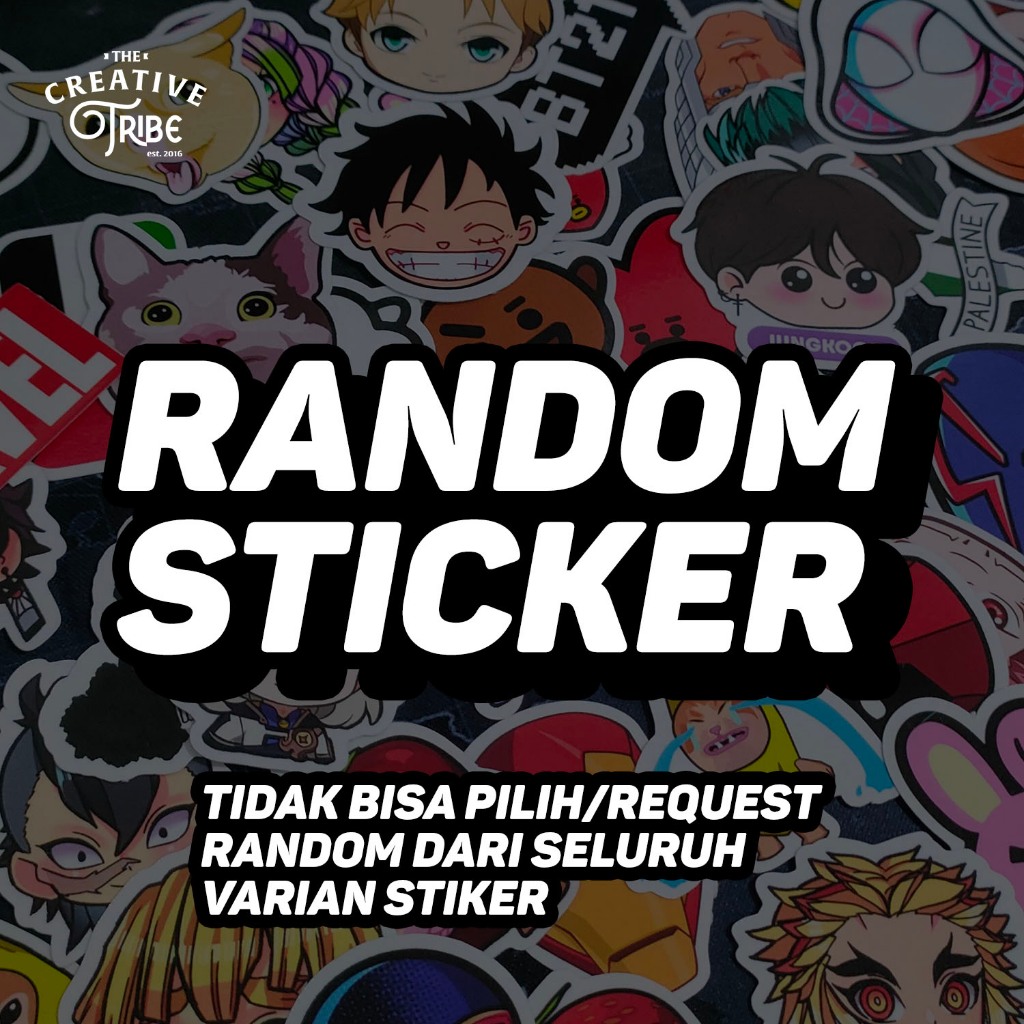 

RANDOM - Sticker Vinyl Die Cut - Stiker Laptop Motor Mobil Botol Slap