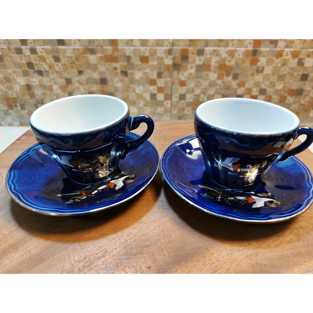 Gelas sloki sepasang antik kramik