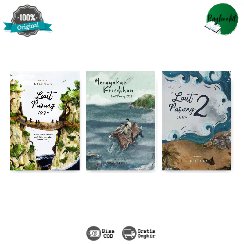 Novel Laut Pasang 1994 & Merayakan kesedihan & Laut Pasang 1994 2 & Laut Sebelum Pasang - Lilpudu - 