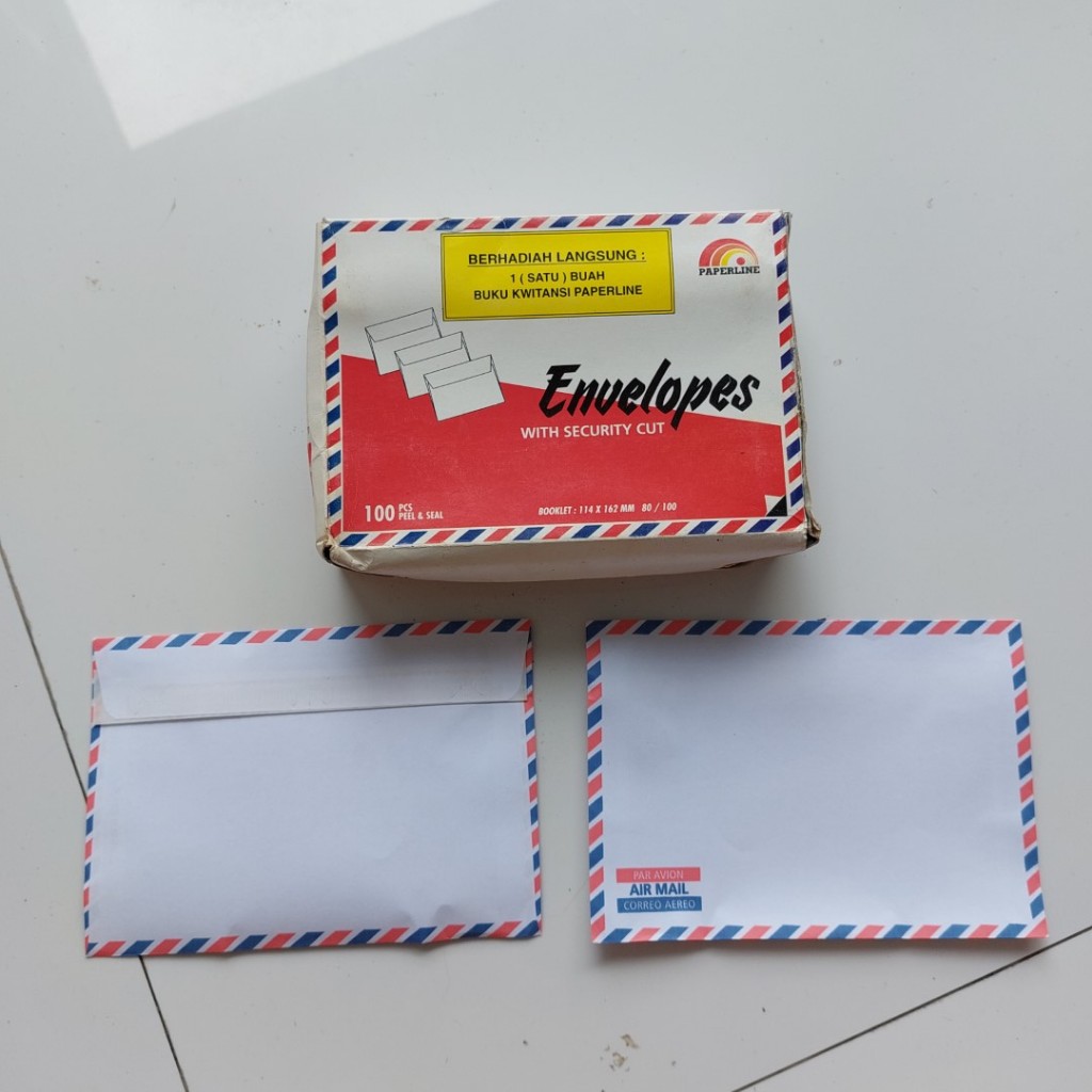 

Amplop Putih Polos Paperline Tanggung 110 APS Stock Lama 11,4x16,2cm - 1 Box Isi 100 Lembar (Tanpa Hadiah Kwitansi)