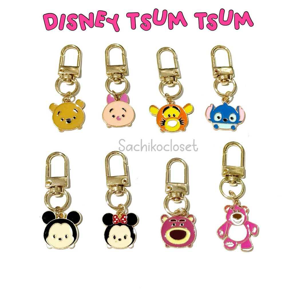 disney lotso clasp keychain charm gantungan kunci tsum