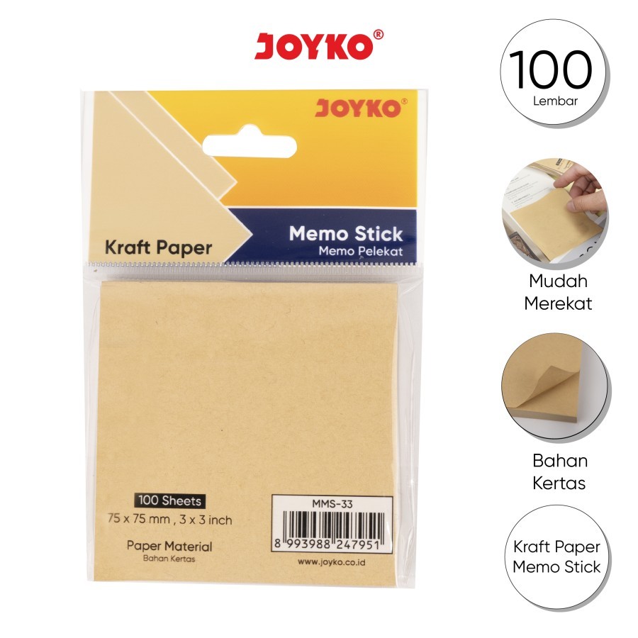 

Memo/ Sticky Notes Kraft Joyko MMS-33