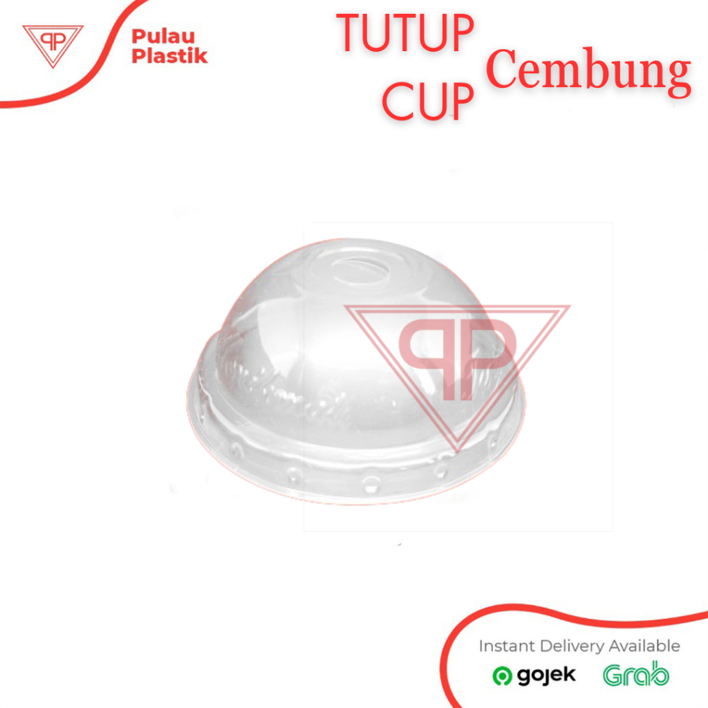 Tutup Cup Cembung / Lid Dome Plastik / Tutup Gelas Pop Ice / 10oz, 12oz, 14oz, 16oz, 18oz, 22oz / Is