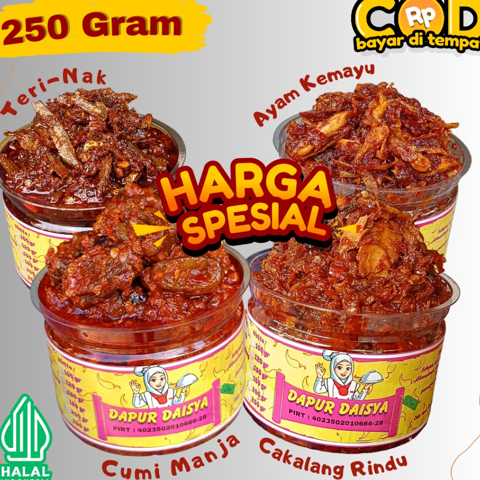 

KODE W75X 25 GRAM SAMBEL BOTOL PREMIUM CUMI SUWIR AYAM SAMBAL SUIR ANEKA SAMBEL BABY CUMI SUWIR CAKALANG AYAM TUNA TONGKOL PECEL KACANG SAMBAL SACHET TERI SUWIR SUIR BABI CUMI EATSAMBEL EAT SAMBEL BAWANG ICIP ICIP ICIPICIP RINDU NGAT KAMU EATSAMBAL