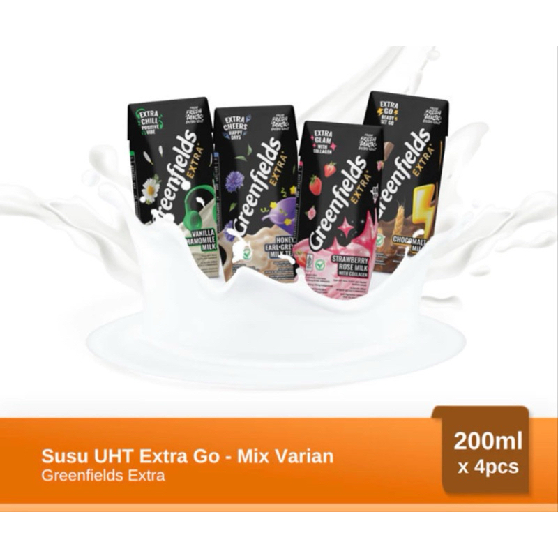 

[PAKET HEMAT] SUSU UHT GREENFIELD EXTRA 200ml x 4pcs