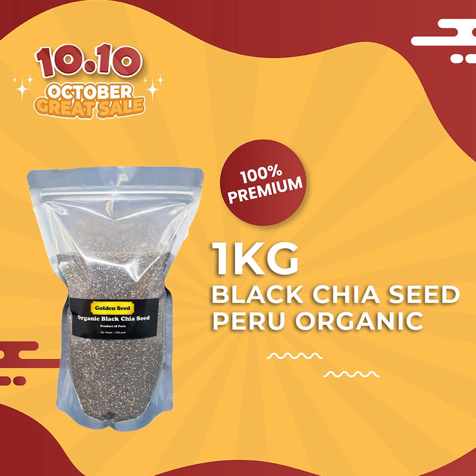 

KODE F97I BLACK CHIA SEED 1 KG PERU ORGANIC PREMIUM Chia Seeds Chiaseed Chiaseeds 1 GRAM 1GR