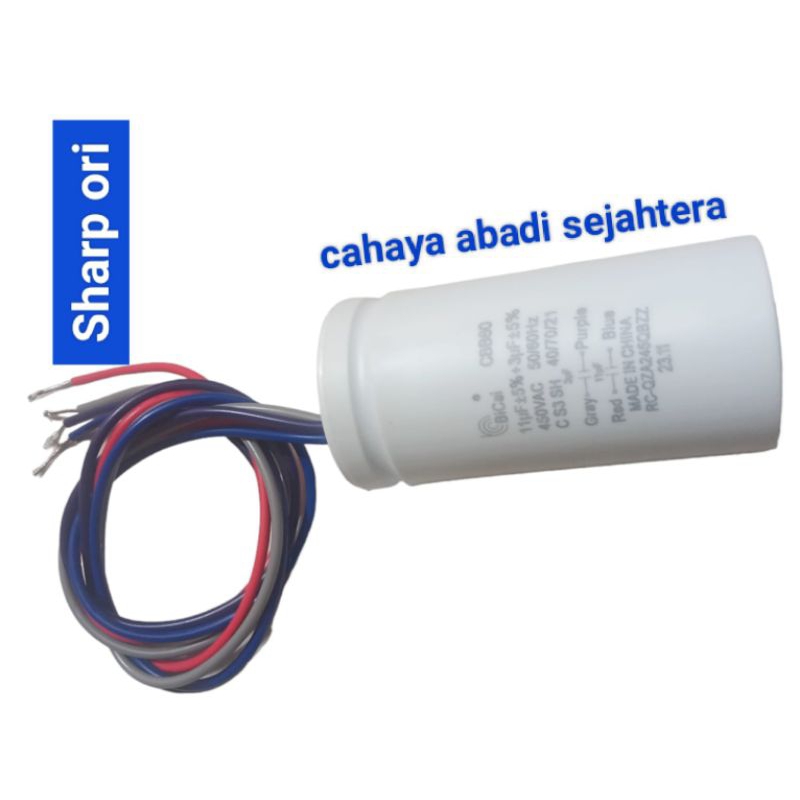 Kapasitor mesin cuci sharp original 3+11