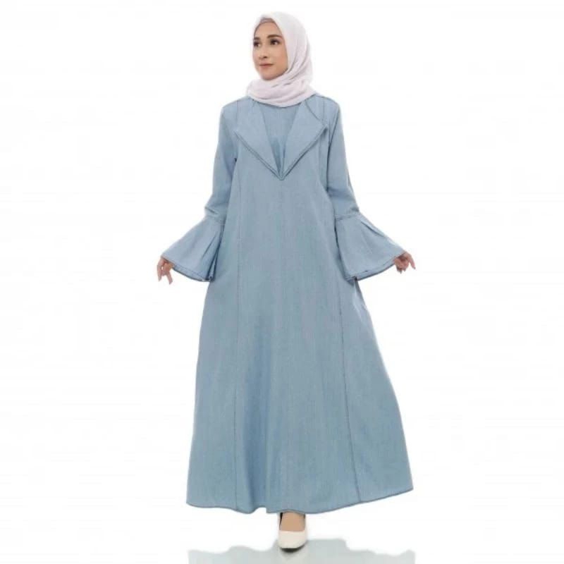 DAUKY - DRESS DACHA LIGHT BLUE MEDIUM BLUE | GAMIS JEANS